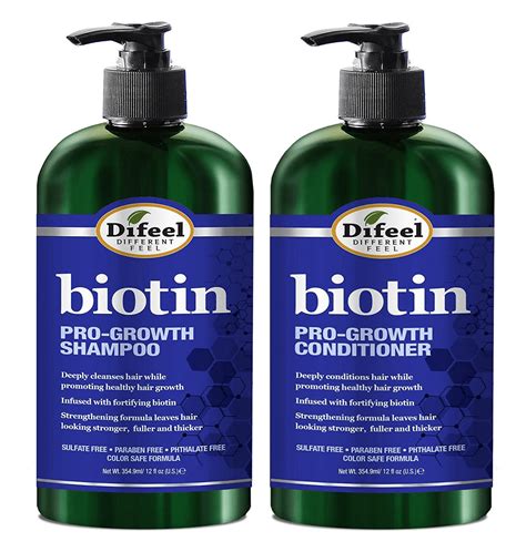 Difeel Biotin Pro Growth Hair Shampoo And Conditioning Kit 2x12 Fl Oz