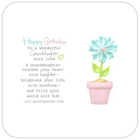 Happy Birthday Granddaughter Happy Birthday Birthdays