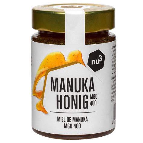 Mit wertvollem manuka honig der stärke mgo 400+ mit einer konzentration von mehr als 400mg mgo (methylglyoxal) pro kg honig. nu3 Manuka-Honig MGO 400 250 g - shop-apotheke.at