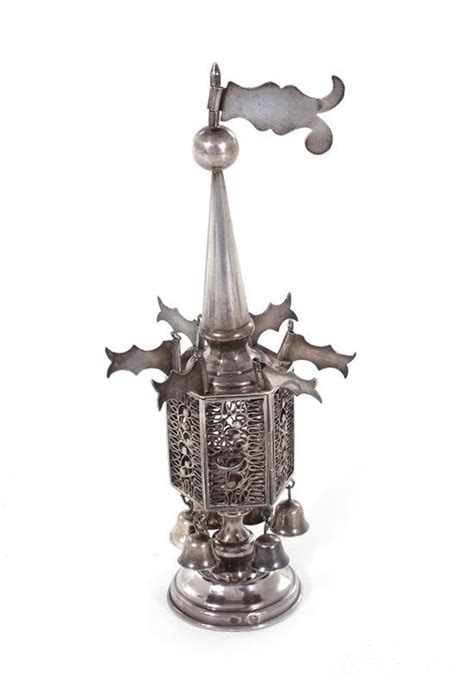 Sold Price Judaica Russian Silver Besamim Spice Tower July 4 0116