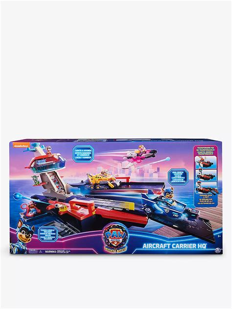 Auto Win Paw Patrol The Mighty Movie Aircraft Carrier Hq Playset Hot
