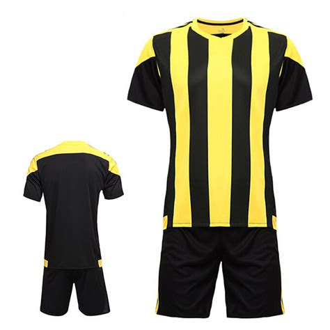 Soccer Futball Jerseys Team Uniform Sport Uniforms Yellow And Black