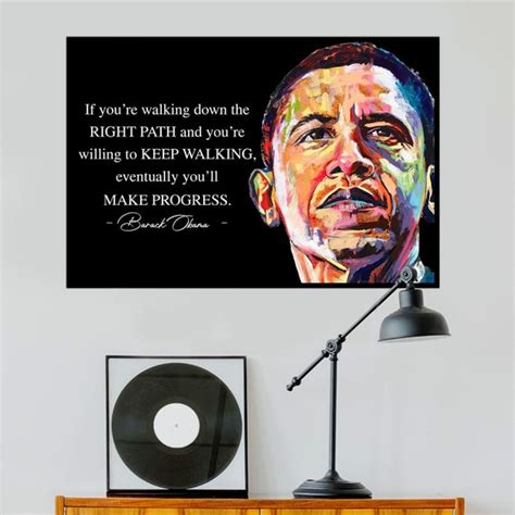 Barack Obama Poster Canvas Barack Obama Quote Wall Art Black Etsy