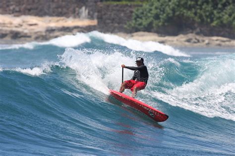Stand Up Paddle Surfing Editorial Stock Image Image Of Makaha 8666724