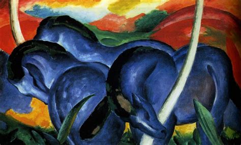 Franz Marc Die Grossen Blauen Pferde The Large Blue Horses 1911