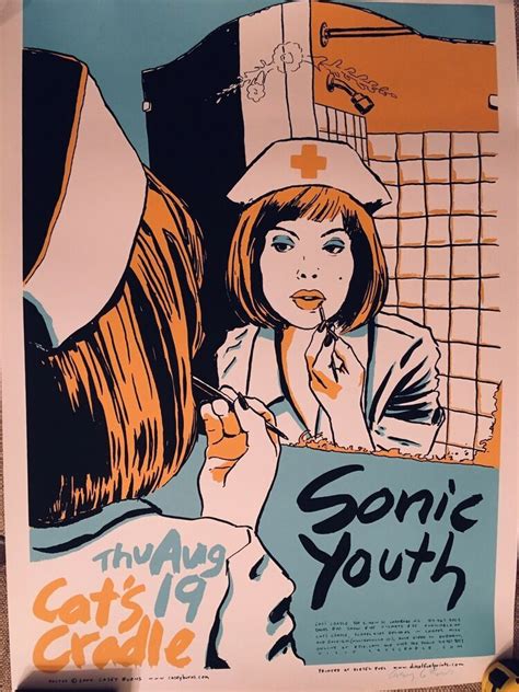 Cat's cradle is a satirical postmodern novel, with science fiction elements, by american writer kurt vonnegut. Sonic Youth Sonic Nurse Tour Concert Poster Print Cat's ...