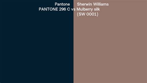 Pantone 296 C Vs Sherwin Williams Mulberry Silk SW 0001 Side By Side