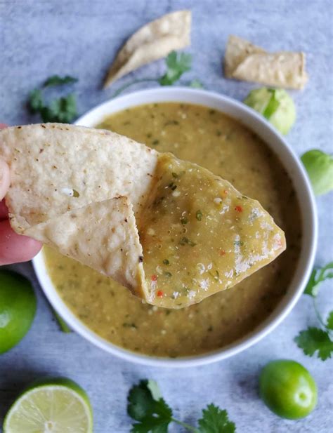 Roasted Tomatillo Salsa Verde Recipe Green Salsa ~ Homestead And Chill