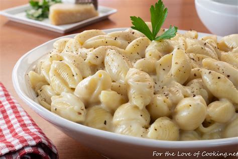 Creamy Garlic Parmesan Shells Pasta For The Love Of Cooking