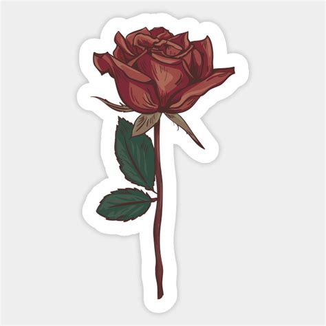 vintage rose vintage flower sticker teepublic