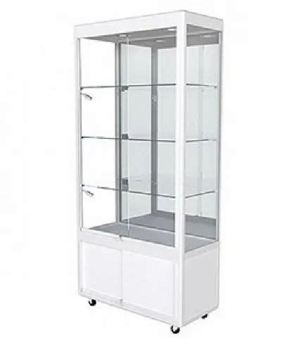 Upright Display Cabinet With Led Lights Mirror Back And Storage Fully Assembled At Rs 15500
