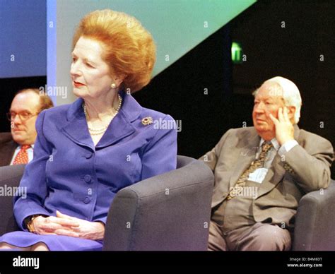Margaret Thatcher Conservative Party Conference 1998 Sitting Listening