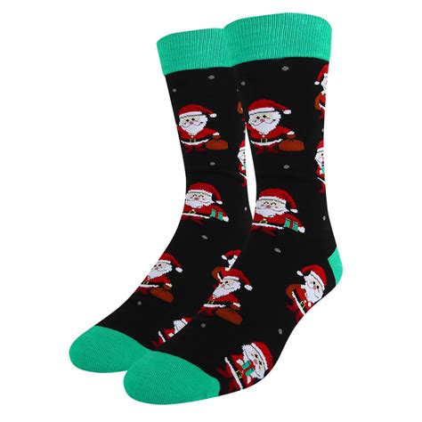Clothing Socks Mens Novelty Funny Christmas Socks T Santa Claus