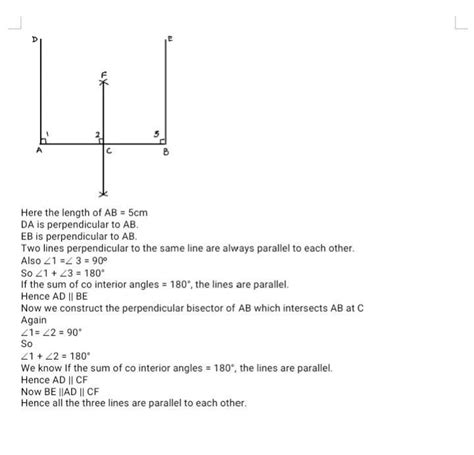 Draw A Line Segment Ab Of Length Of 5 Cm At A Abd B Construct Lines