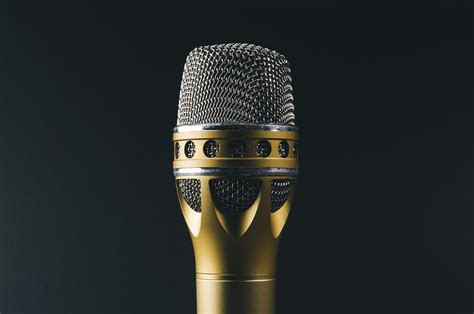 Free Images Technology Microphone Mic Metal Gold Classic Sound