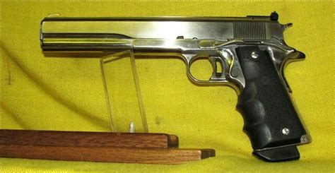 A version with an extended 7 in (178 mm) barrel, introduced in 1980. Polished AMT Hardballer Longslide, 45 ACP, 7 inch barrel ...