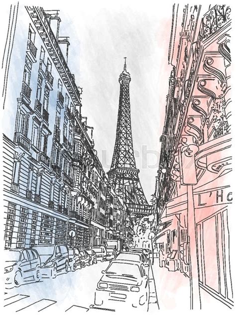 Eiffel Tower Paris Sketch At Explore Collection Of