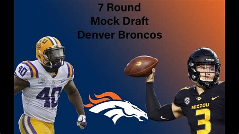 7 Round Mock Draft Denver Broncos Youtube