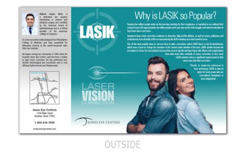 lasik laser vision correction brochure 8 5″x14″ patient education concepts