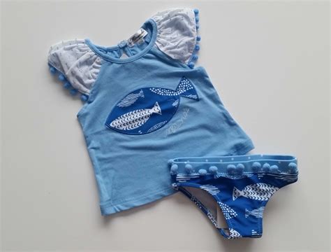 Conjunto Culetín Y Camiseta Peces Azul Miranda Textil