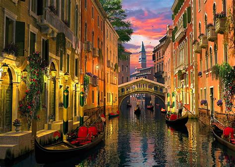 720p Free Download Venice Italy Ways Water Vnice Italy Paintings