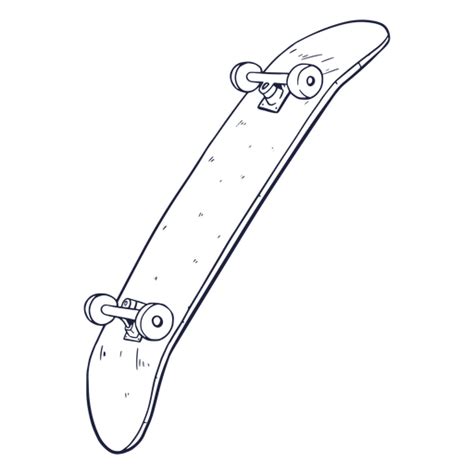 upside  skateboard hand drawn transparent png svg vector file