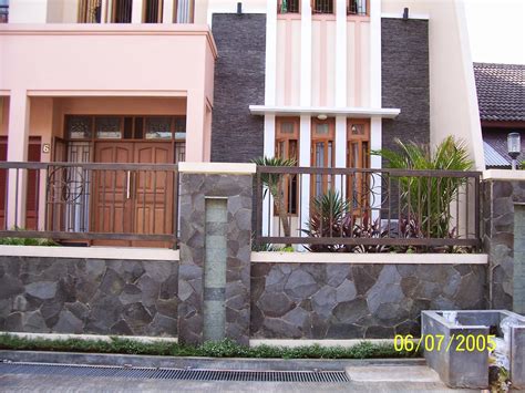 contoh pagar rumah minimalis batu alam cari
