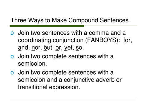 Ppt Building Compound Sentences Powerpoint Presentation Free