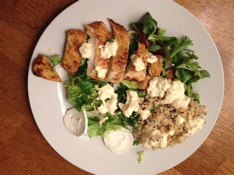 Salade De Poulet Marin Au Citron Boulgour Quinoa Ch Vre Et Sauce