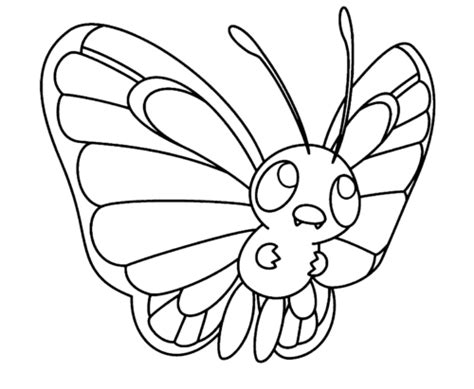 Pokemon Butterfree Coloring Page Turkau