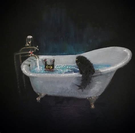 Vanessa Stockard Kevin The Kitten Black Cat Painting Black Cat Art