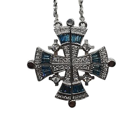 Jerusalem Cross Open Pendant Necklace Model 79 Holy Land Shopping