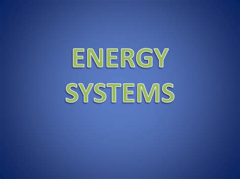 The 3 Energy Systems