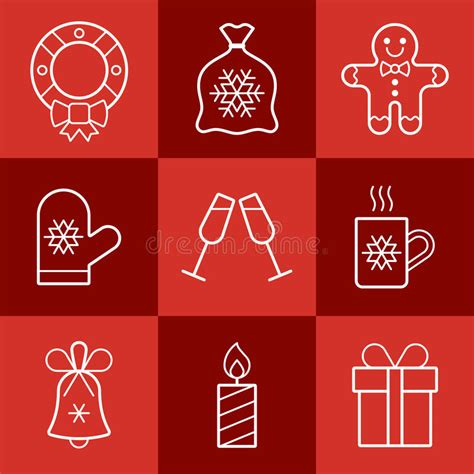 Christmas Icon Set Stock Vector Illustration Of Icon 63099316