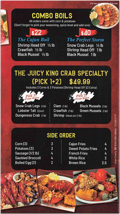 Juicy King Crab Express Hillside Ave Restaurant In Queens Menus