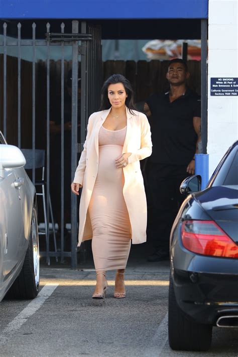 Pregnant Kim Kardashian Leaves A Studio In Van Nuys Hawtcelebs