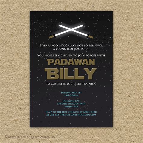 Star Wars Birthday Party Invitation Printable By Saralukecreative