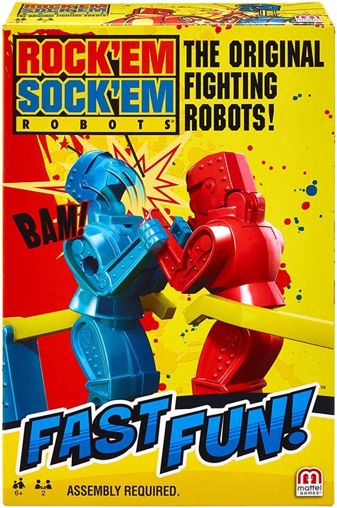 Mattel Fast Fun Rock Em Sock Em Robots Playone