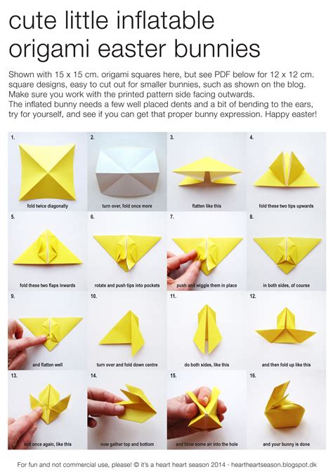Origami Rabbit Printable Instructions Origami