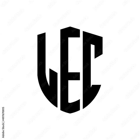 Lec Letter Logo Design Lec Modern Letter Logo With Black Background