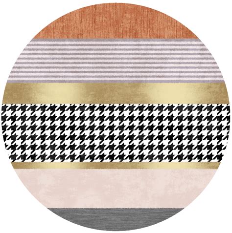 Runder teppich aus jute und baumwolle, ø ca. Rund Teppich - Esme (orange/bunt) - Trendcarpet.de