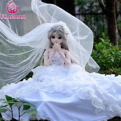 Buy Ucanaan 60cm Bride Girl Doll With Wedding Dress Princess Bjd Dolls 18 Ball