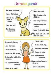 Self introduction worksheets