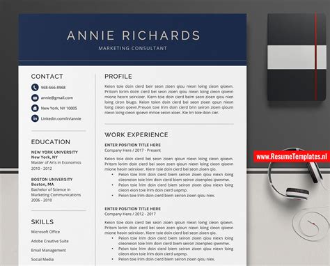 This awesome cv resume is free for personal and commercial use. CV Template / Resume Template for MS Word, Professional ...