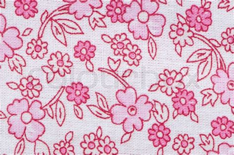 Pink Textile Pattern With Floral Stock Photo Colourbox