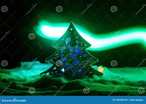 Christmas Background With Snowy Fir Tree Snow Covered Christmas Tree