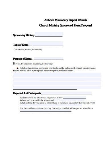 11 Church Event Proposal Templates In Pdf Doc