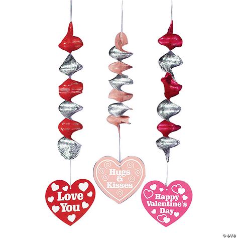 Valentine Hearts Hanging Spirals Oriental Trading