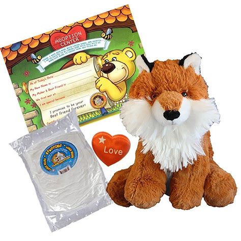Make Your Own Stuffed Animal Mini 8 Inch Super Fluffy Fox Kit No
