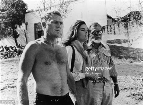 1972 Steve Mcqueen And Ali Macgraw With Director Sam Peckinpah On